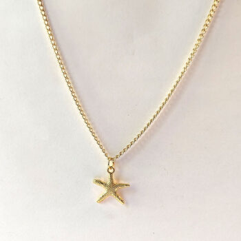 Gold Starfish Vintage Style Necklace - Image 3