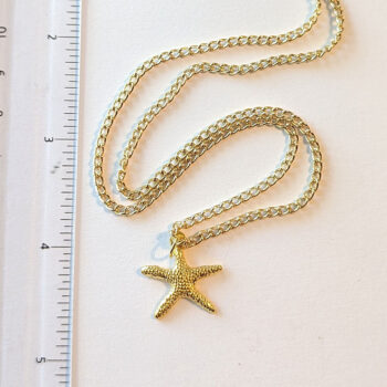 Gold Starfish Vintage Style Necklace - Image 2