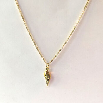 Antique Gold Tulip Shell Vintage Style Necklace - Image 4