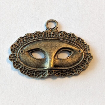 Opera Mask Masquerade Pendant Antique Bronze