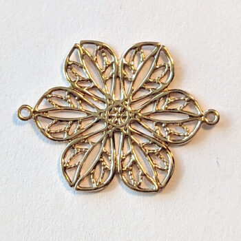 Filigree Flower Connector KC Gold