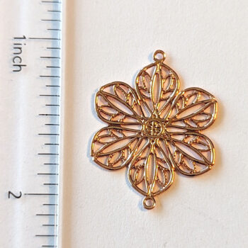 Filigree Flower Connector Rose Gold - Image 2