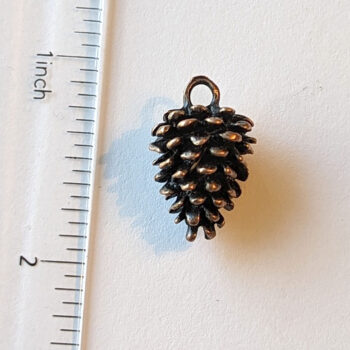 Pine Cone Pendant Antique Copper - Image 2