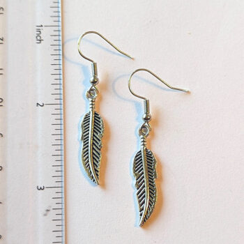 KC Gold Feather Earrings - Image 2