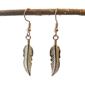 KC Gold Feather Earrings