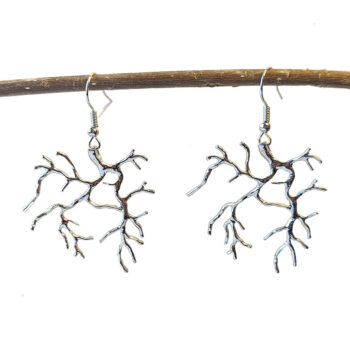 Silver Wild Tree Branches Branch Earrings