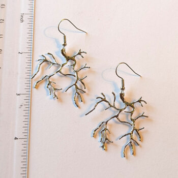 Silver Wild Tree Branches Branch Earrings - Image 2