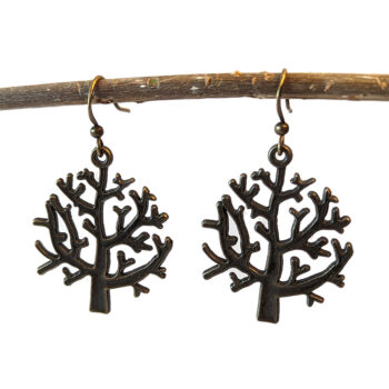 Antique Bronze Tree of Life Branch Earrings