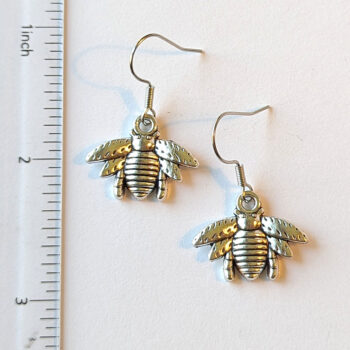 Silver Bee Earrings - Image 2