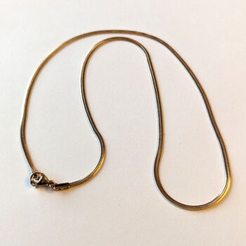 Stainless Steel Flat 2mm Snake Chain Rose Gold Necklace - Image 5