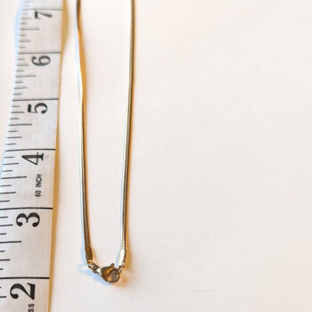 Stainless Steel Flat 2mm Snake Chain Rose Gold Necklace - Image 2