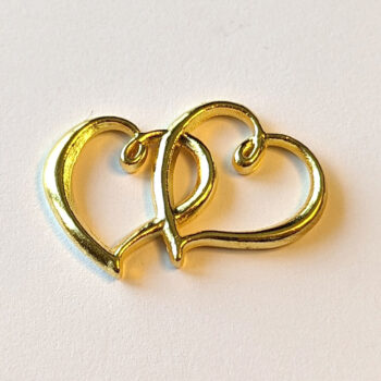 Double Hearts Connector / Pendant Gold