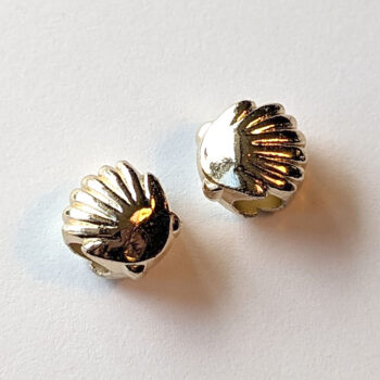 Scallop Shell Charm Bead Gold