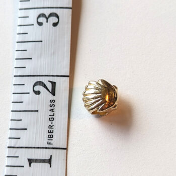 Scallop Shell Charm Bead Gold - Image 2