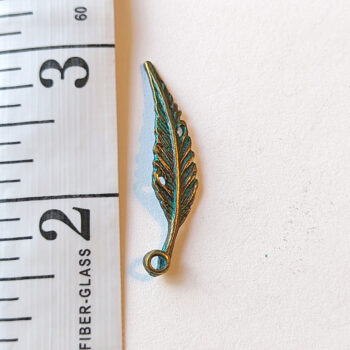 Long Curved Leaf Antique Bronze Patina - Image 2