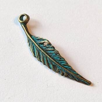 Long Curved Leaf Antique Bronze Patina