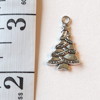 Christmas Tree With Decorations Charm Silver - Image 2