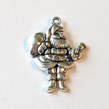 Christmas Santa With Toy Sack Charm Silver