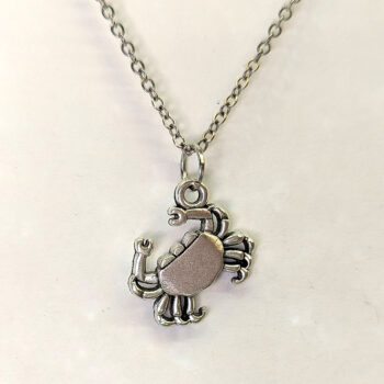 Antique Silver Crab Necklace