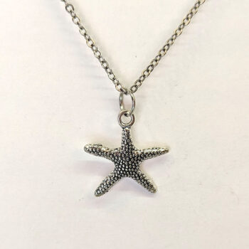 Starfish Vintage Style Necklace Antique Silver