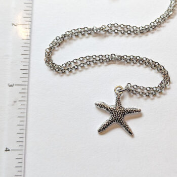 Starfish Vintage Style Necklace Antique Silver - Image 3