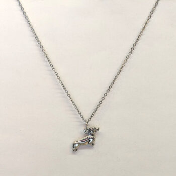 Silver Dachshund Dog Charm Necklace - Image 4