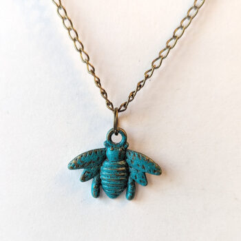 Bee Antique Bronze Patina Necklace