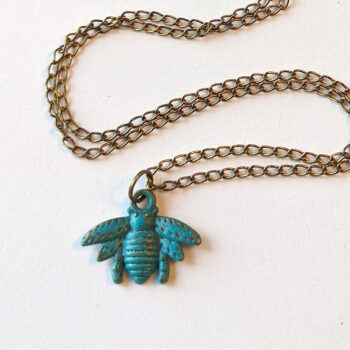 Bee Antique Bronze Patina Necklace - Image 2