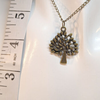 Antique Bronze Tree With Leaves Necklace - Image 7