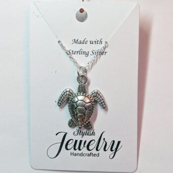 Sterling Silver Necklaces With Sea Turtle Pendant 18" - Image 10