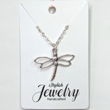 Hollow Dragonfly Necklace Antique Silver - Image 5