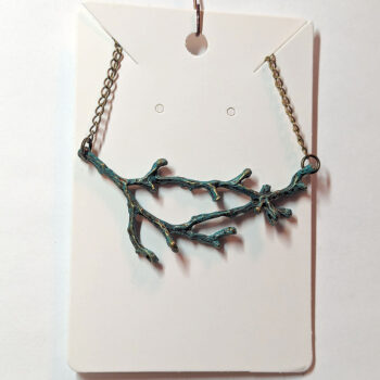 Antique Bronze Patina Connector Branch Necklace - Image 5