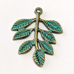 Branch Leaves Leaf Pendant Antique Bronze Patina