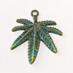 Hemp Leaf Antique Bronze Patina