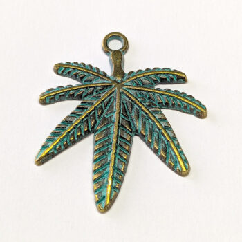 Hemp Leaf Antique Bronze Patina