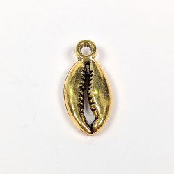Antique Gold Small Cowrie Shell Charm