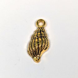 Antique Gold Small Tulip Shell Charm
