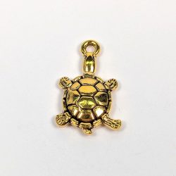 Antique Gold Small Turtle Charm