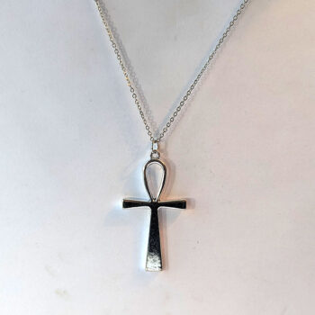 Large Antique Silver Ankh Necklace - Image 4