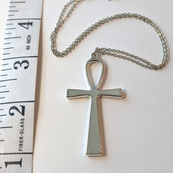 Large Antique Silver Ankh Necklace - Image 3