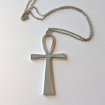 Large Antique Silver Ankh Necklace - Image 2