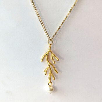 Gold Branch With Pearl Necklace - Image 4