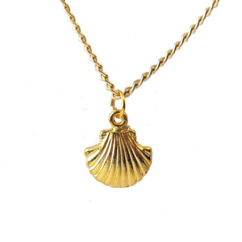 Gold Scallop Shell Necklace