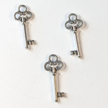 Small Master Key Charm Antique Silver