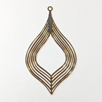 Lightweight Multi Teardrop Geometric Pendant Gold