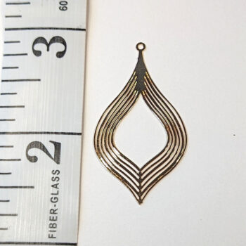 Lightweight Multi Teardrop Geometric Pendant Gold - Image 2