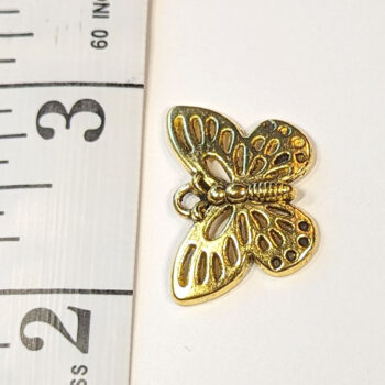 Gold Hollow Butterfly Charm - Image 2