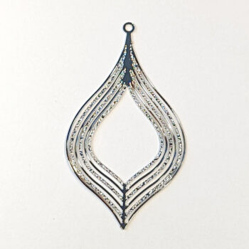 Lightweight Multi Teardrop Geometric Pendant Silver