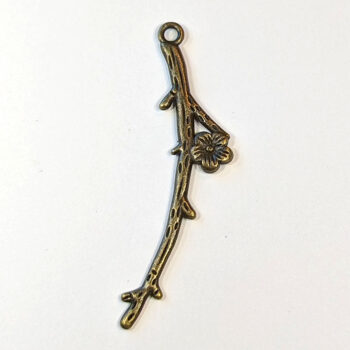 Branch with Flower Pendant Antique Bronze