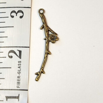 Branch with Flower Pendant Antique Bronze - Image 2